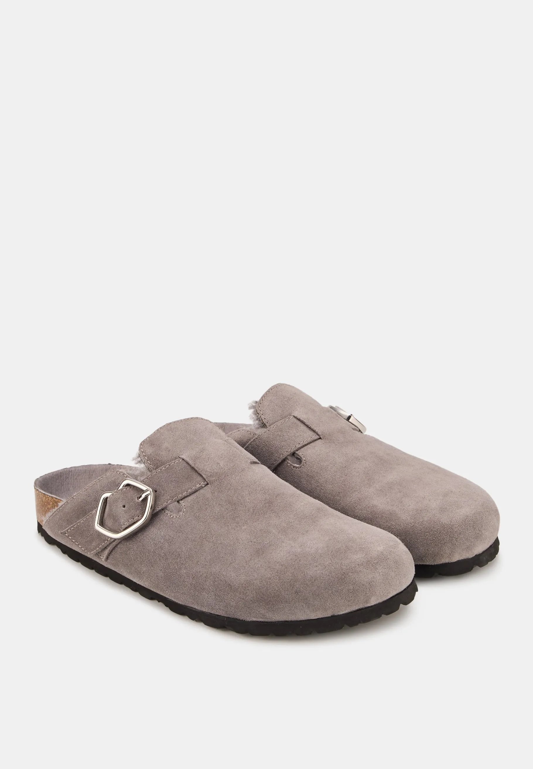 dakotacuir_suede_gris_4.webp Bons Baisers Toutes Les Chaussures | Mules D'Hiver*Dakota-