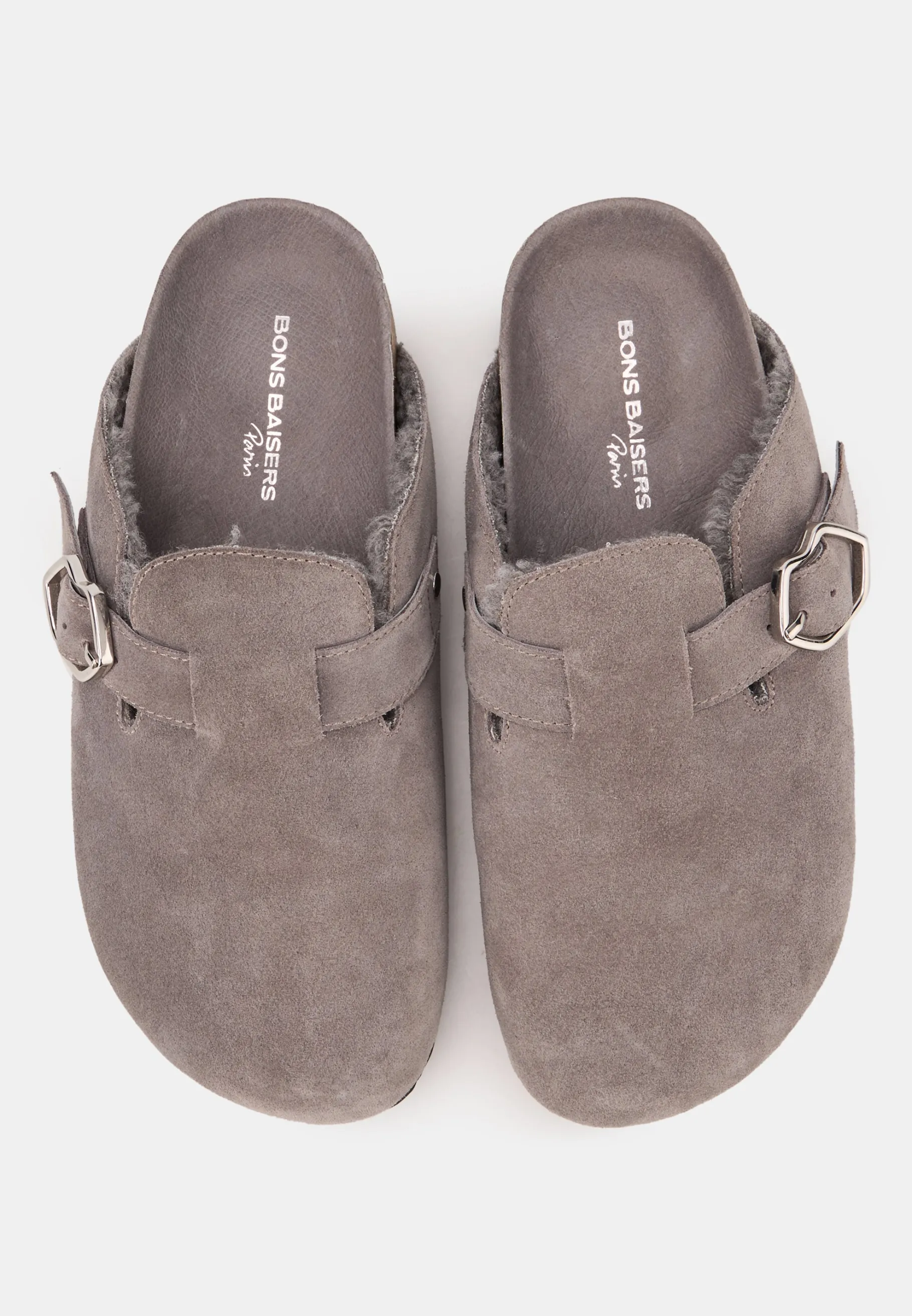 dakotacuir_suede_gris_5.webp Bons Baisers Toutes Les Chaussures | Mules D'Hiver*Dakota-